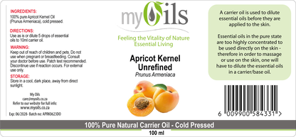 Apricot Kernel (Unrefined) Carrier Oil - 100ml