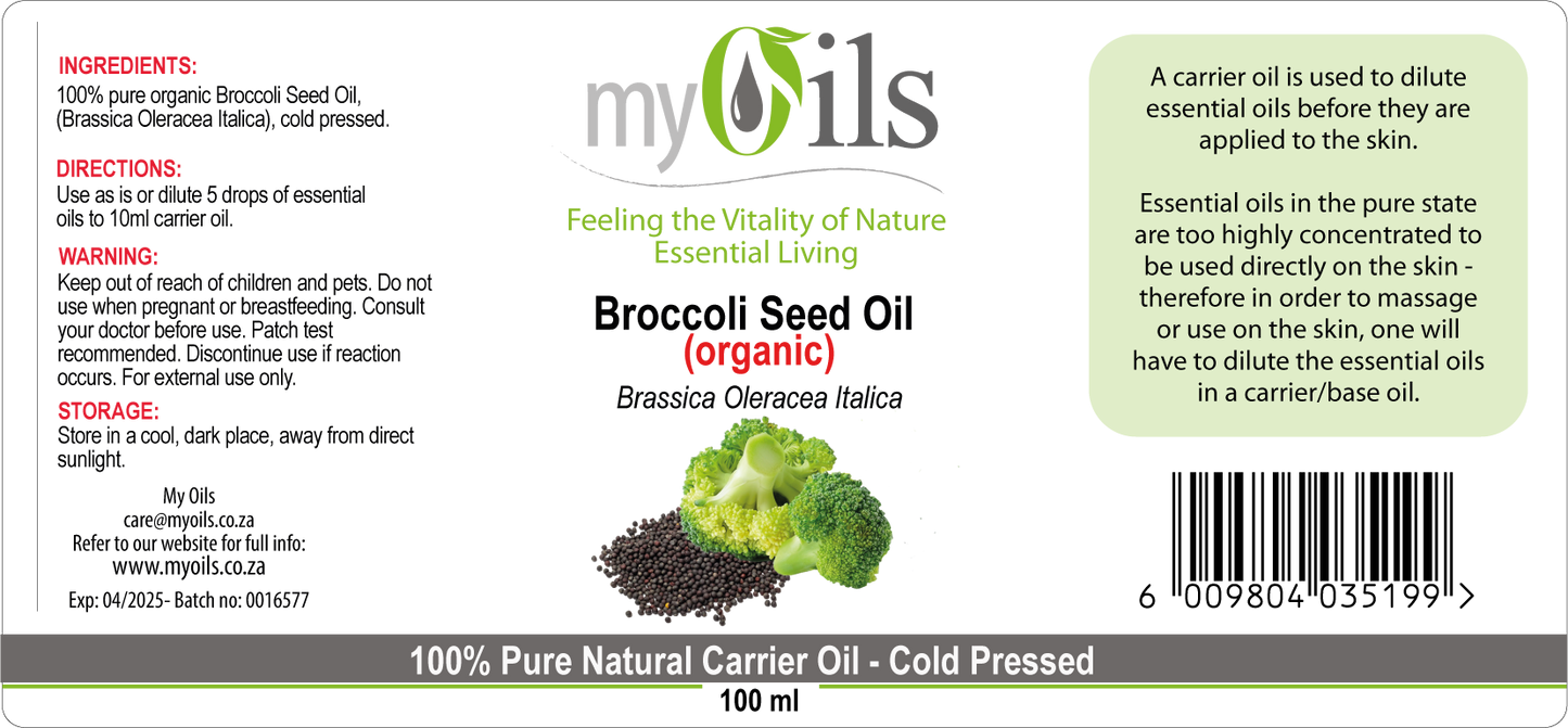 Broccoli Seed (Organic) Carrier Oil - 100ml