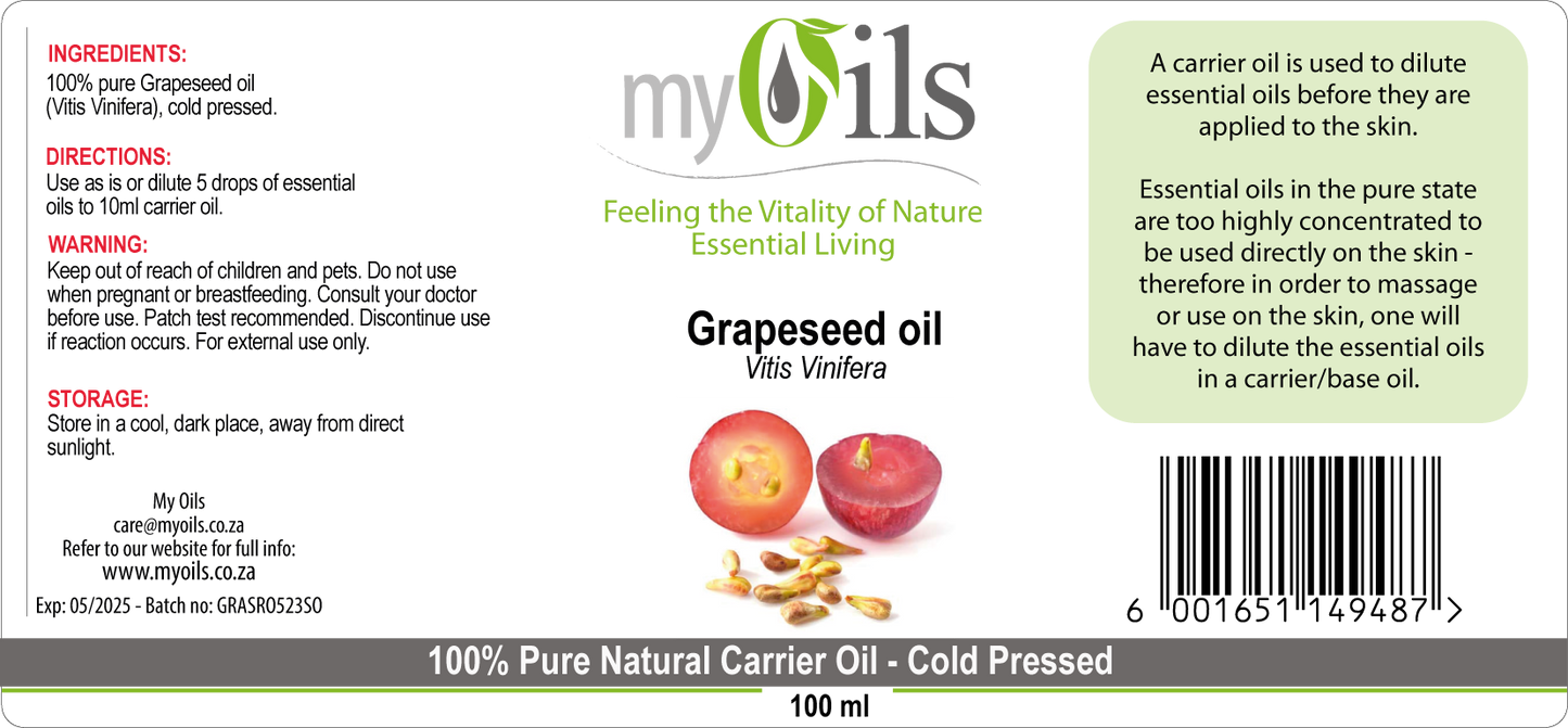 Grapeseed Carrier Oil - 100ml