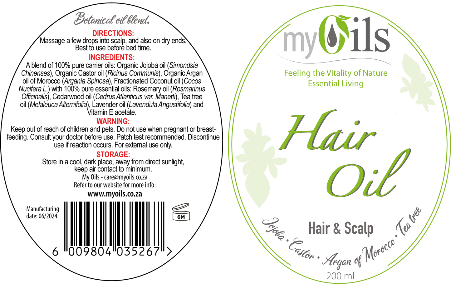 Hair Oil - Hair & Scalp - 200ml