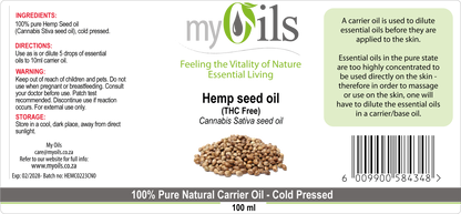 Hemp Seed Carrier Oil - 100ml