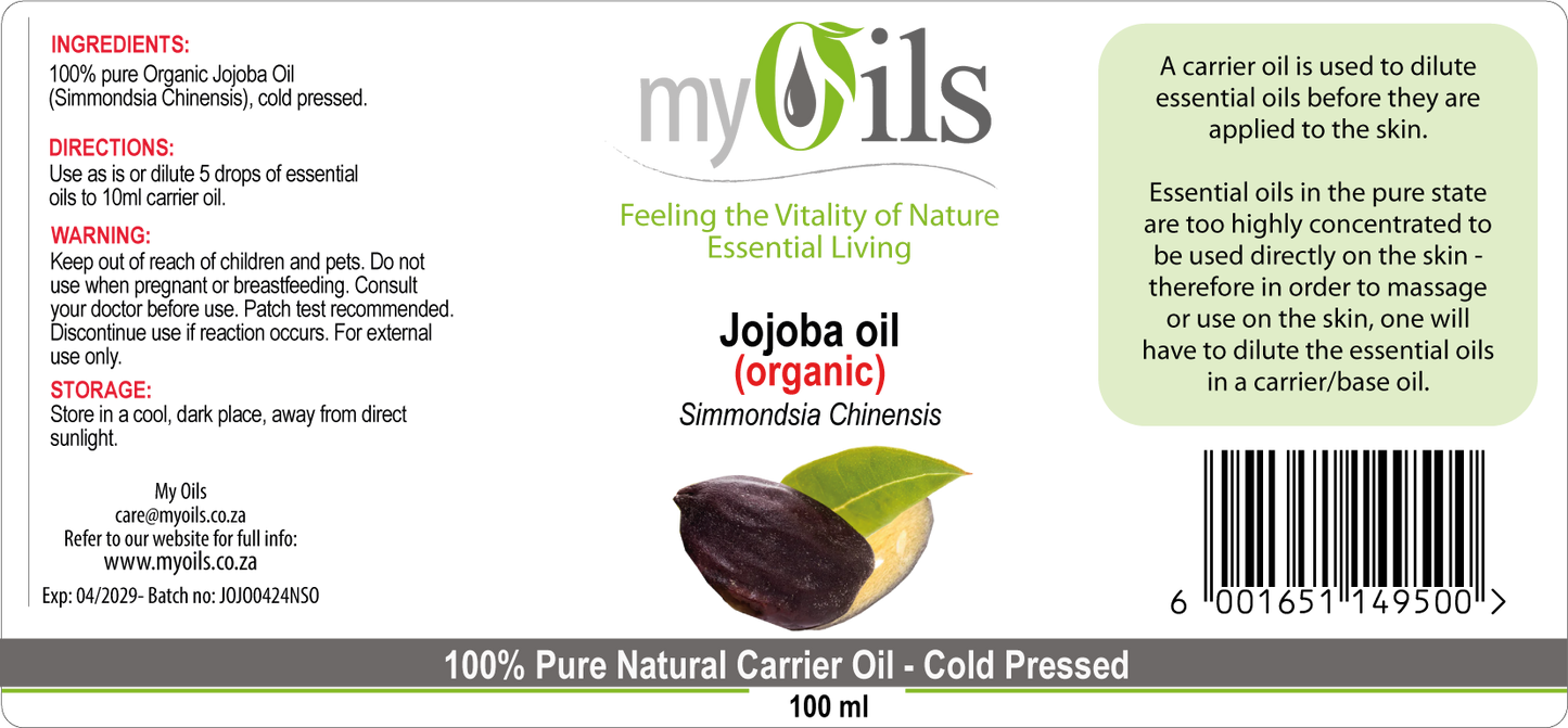 Jojoba (Organic) Carrier Oil - 100ml