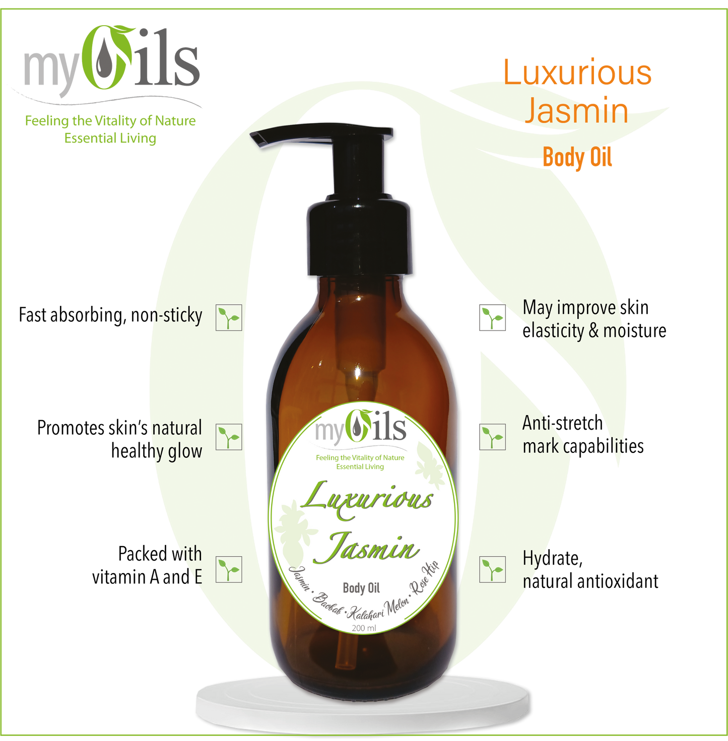 Luxurious Jasmin Body Oil - 200ml