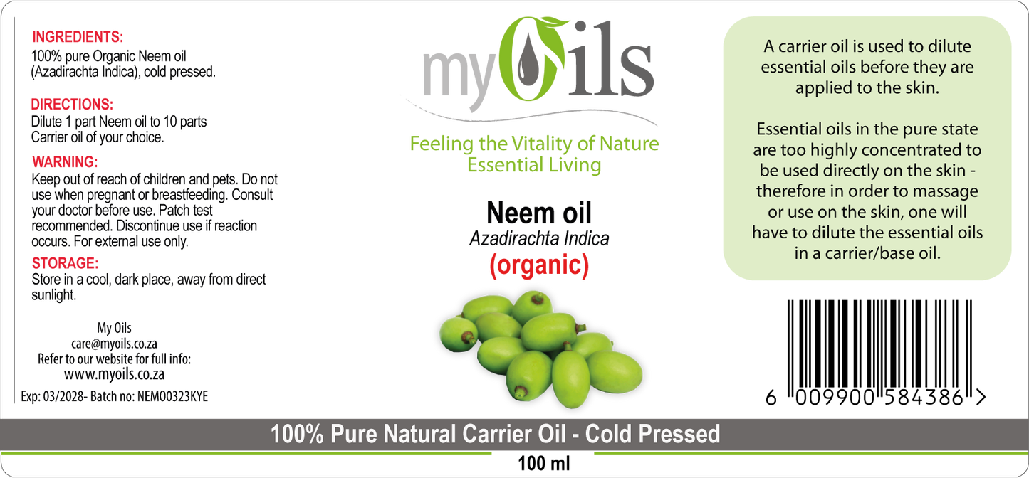 Neem (Organic) Carrier Oil - 100ml