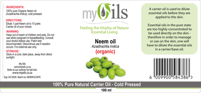 Neem (Organic) Carrier Oil - 100ml